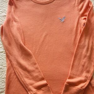 Orange Long Sleeve Shirt with Logo